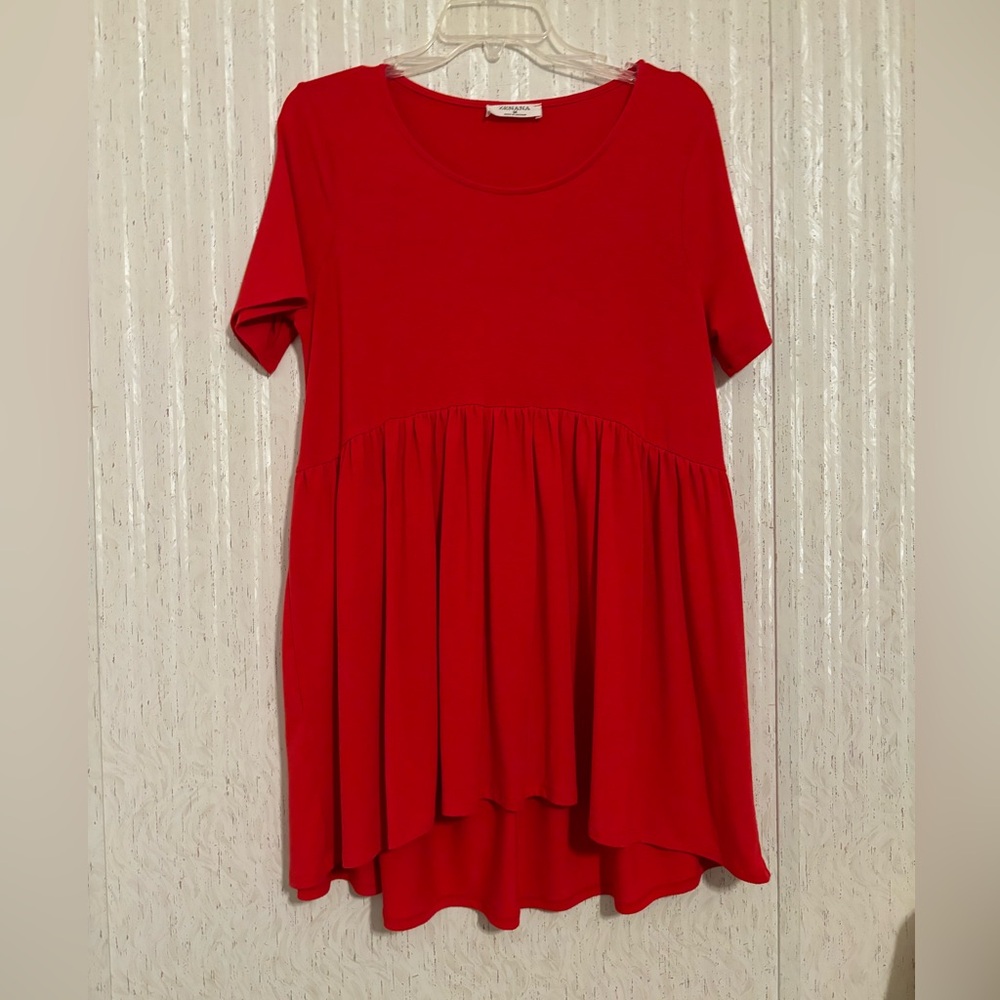 Zenana Outfitters Red Tunic Top